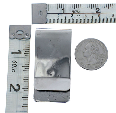 Native American Navajo Genuine Sterling Silver And 12KGF Kokopelli Money Clip AX126687